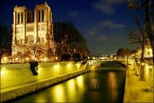 Notre Dame cathedral at night